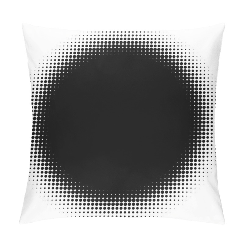 Personality  Halftone Vector Pattern, Texture. Circles, Dots, Screentone Illustration. Freckle, Stipple-stippling, Speckles Illustration. Pointillist Vector Art Pillow Covers