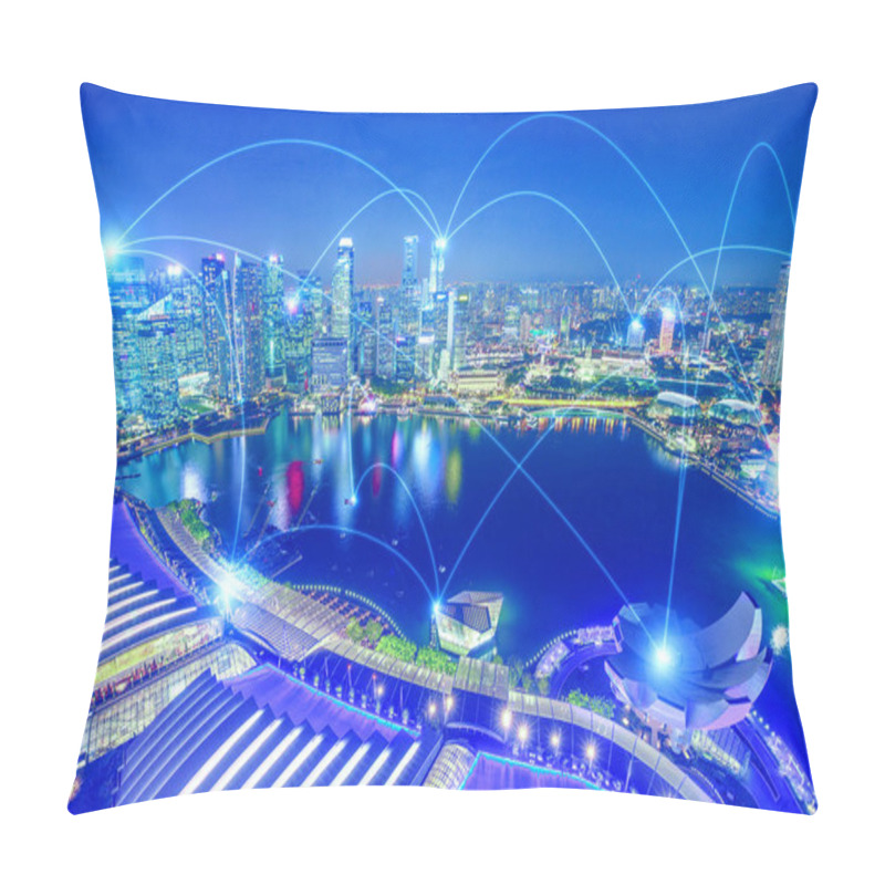 Personality  Wifi Connection Skyline Pillow Covers