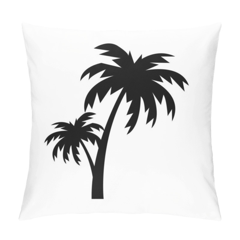 Personality  Palm Tree Silhouette Vector Design For Tropical And Arabic-themed Artwork, Sea, Trees Silhouette, Trees, Clip Art, Branch, Forest, Beach, Plant, Pillow Covers