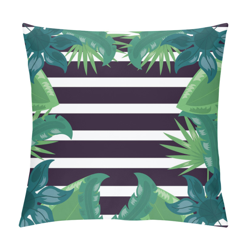 Personality  Tropical Leaves Dark Background Pillow Covers