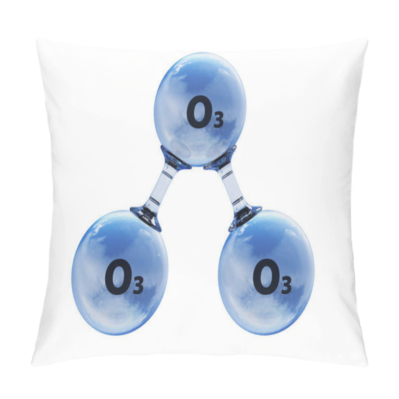 Personality  Illustration Of Model  Ozone Molecule Pillow Covers