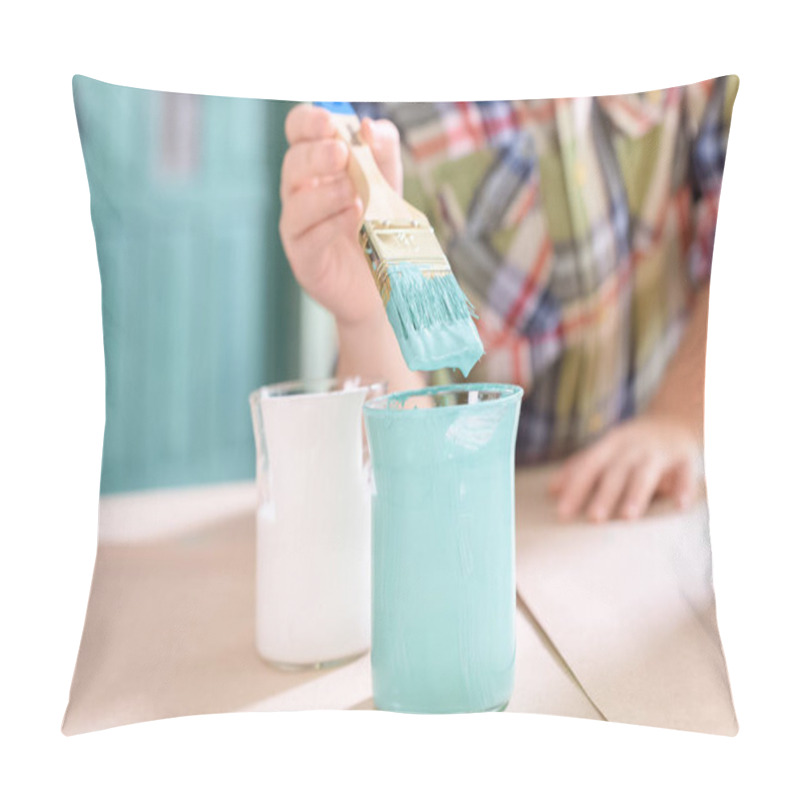 Personality  Boy With Paintbrush And Paints Pillow Covers