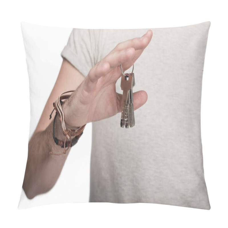 Personality  Man Holding Keys  Pillow Covers