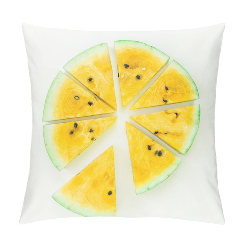 Personality  Pieces Of Yellow Watermelon On White Pillow Covers