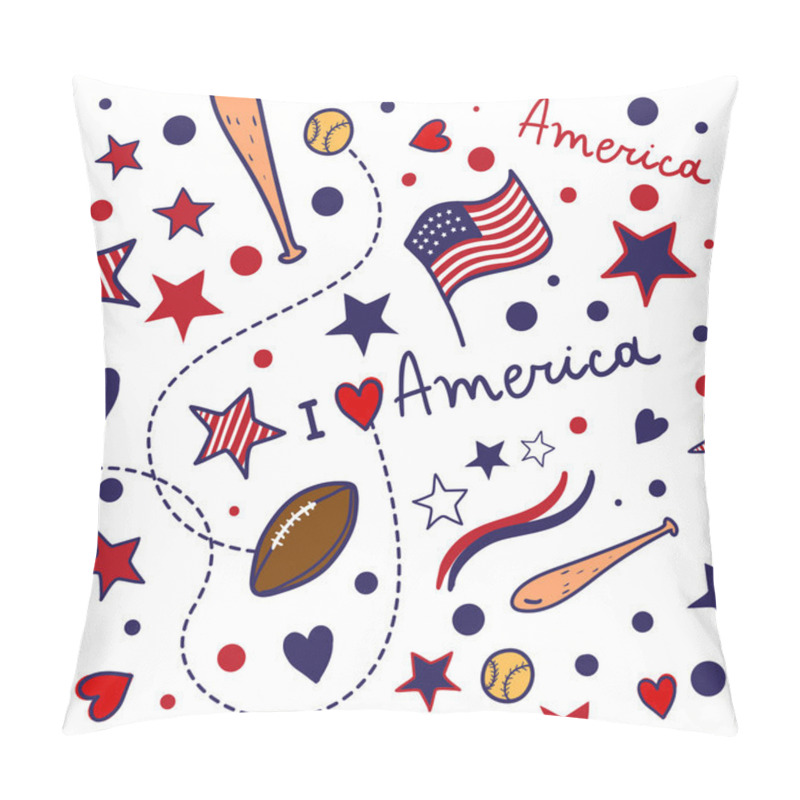 Personality  America Pattern Illustration Pillow Covers