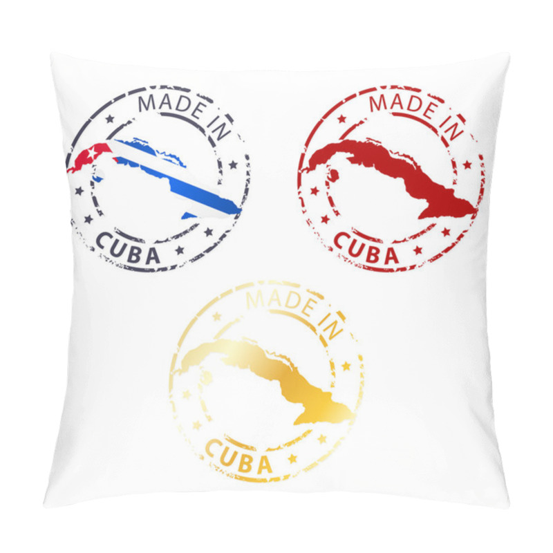 Personality  Made In Cuba Stamp - Ground Authentic Stamp With Country Map Pillow Covers