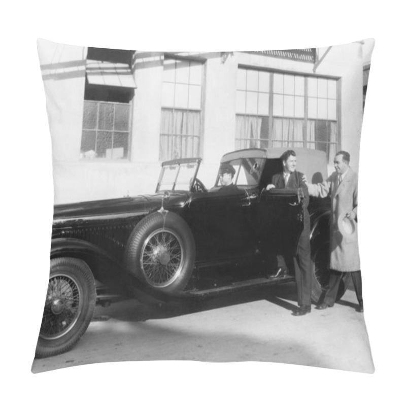 Personality  Man Getting Into Car With Chauffer Pillow Covers