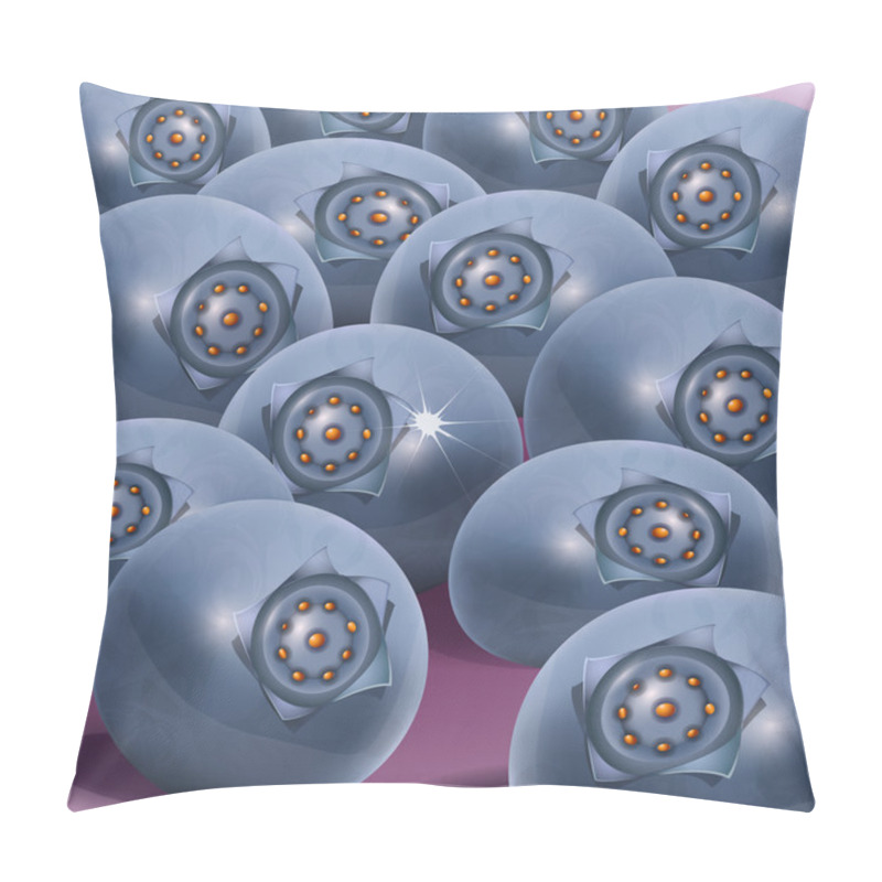 Personality  Blueberry Background. Vector Illustration Pillow Covers