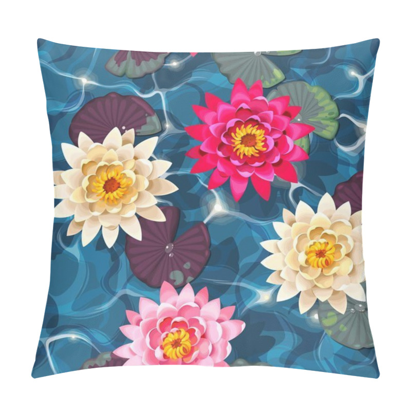 Personality  Seamles Lotus Flowers  Pillow Covers