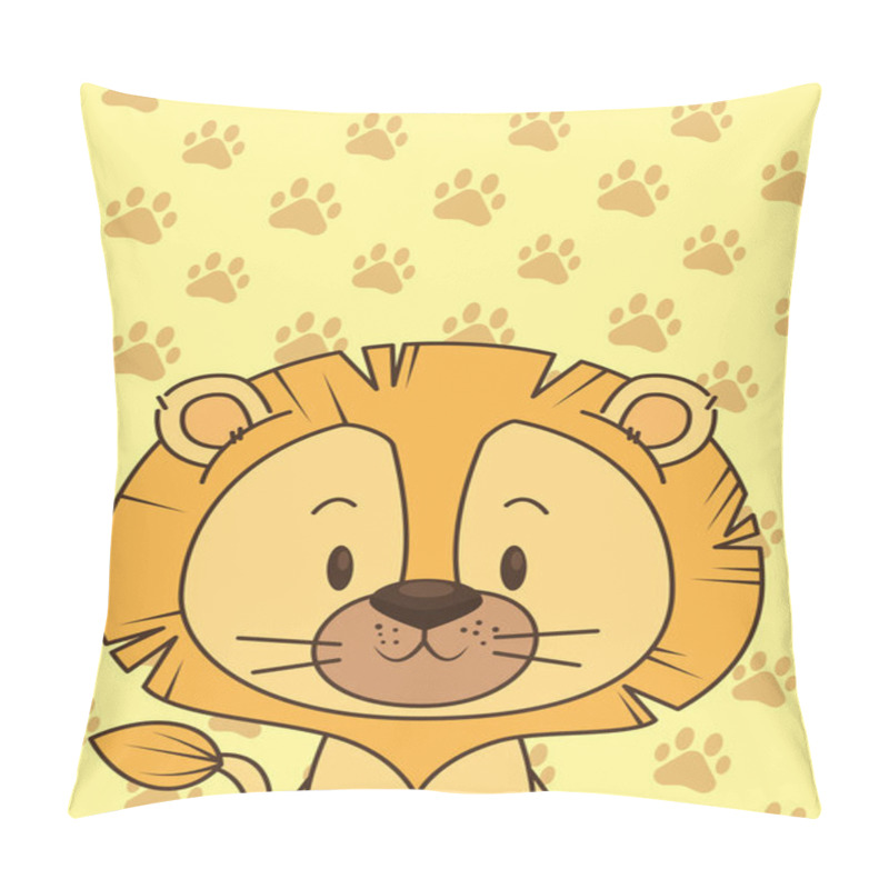 Personality  Cute Little Lion Character Pillow Covers