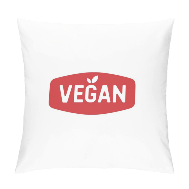 Personality  Vegan Label Logo Vector. Vegan Food Vector Elements For Labels Pillow Covers