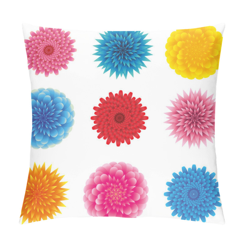 Personality  Set Of Flower Heads Pillow Covers