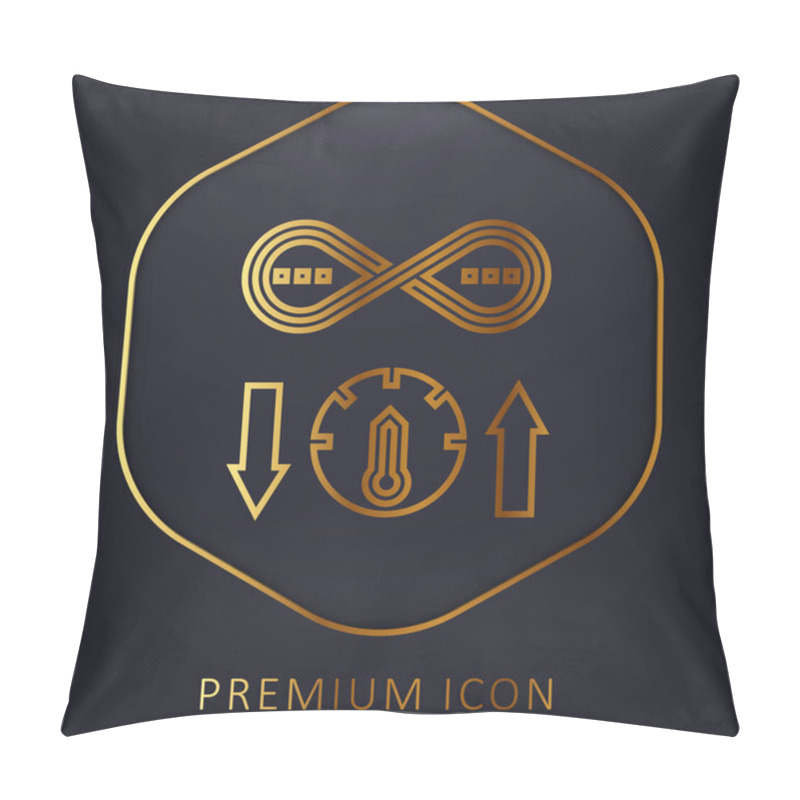 Personality  Bandwidth Golden Line Premium Logo Or Icon Pillow Covers