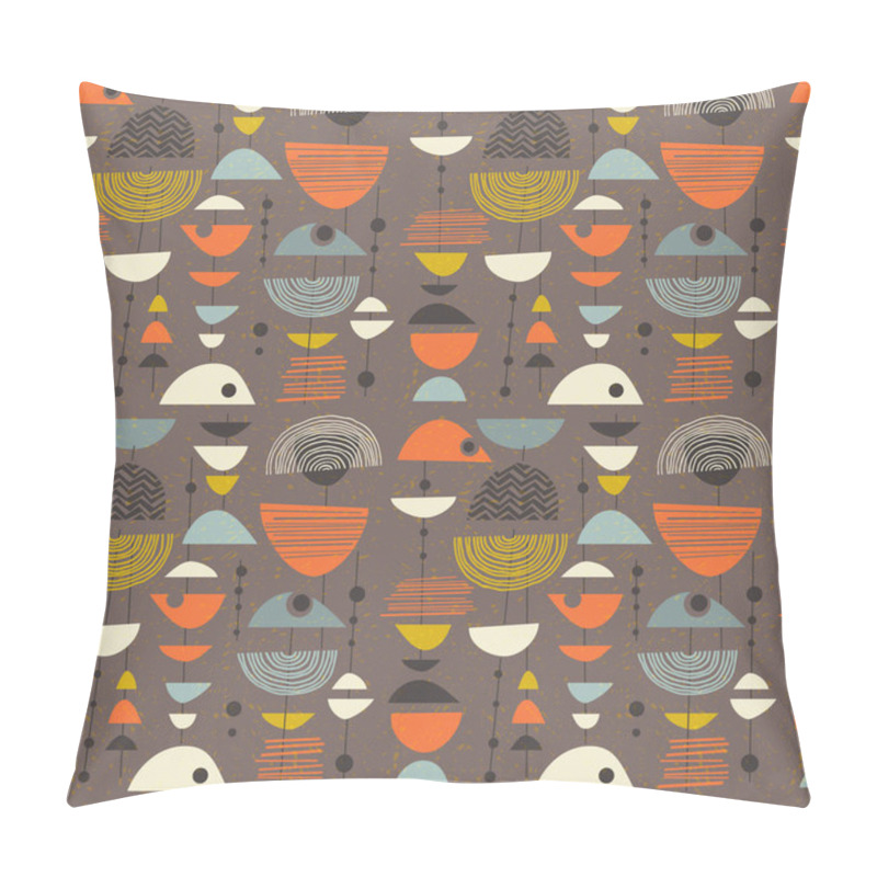 Personality  Seamless Abstract Mid Century Modern Pattern For Backgrounds, Fabric Design, Wrapping Paper, Scrapbooks And Covers. Fun Retro Design. Vector Illustration. Pillow Covers