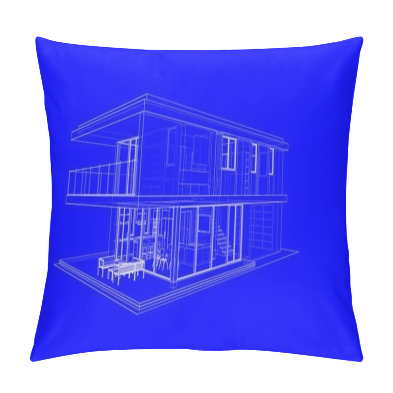 Personality   3D Modeling Software Design Of Architecture Building, Interior Illustration Pillow Covers