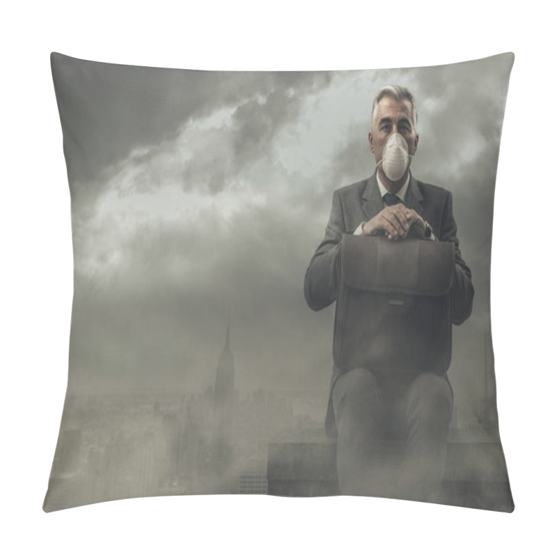 Personality  Business And Pollution Concept Pillow Covers