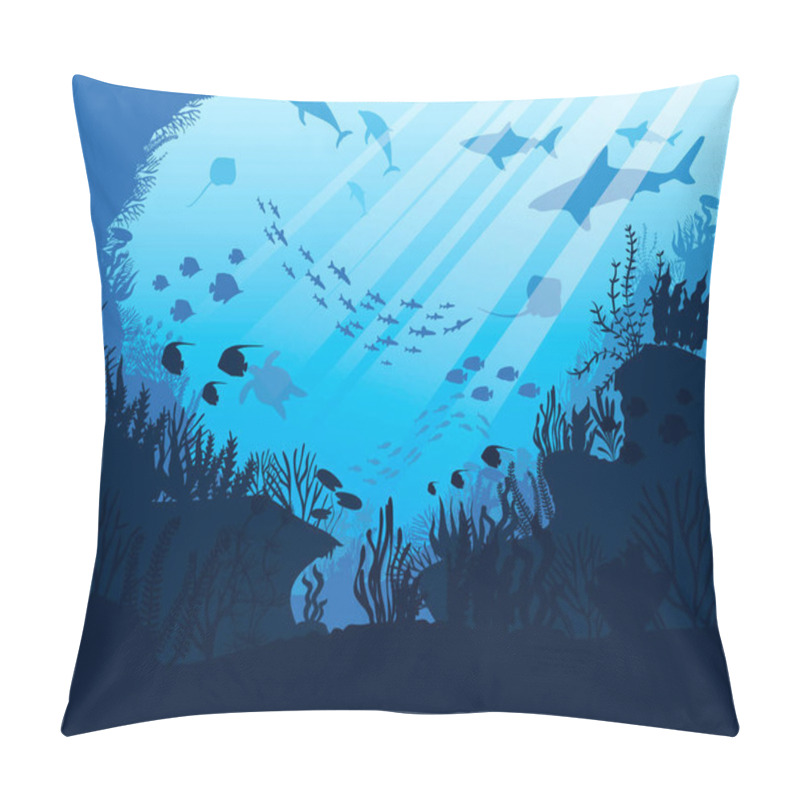 Personality  Sea Underwater. Ocean Bottom Pillow Covers