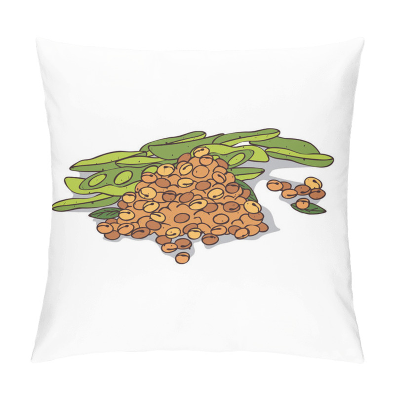 Personality  Isolated Clipart Soybean Pillow Covers