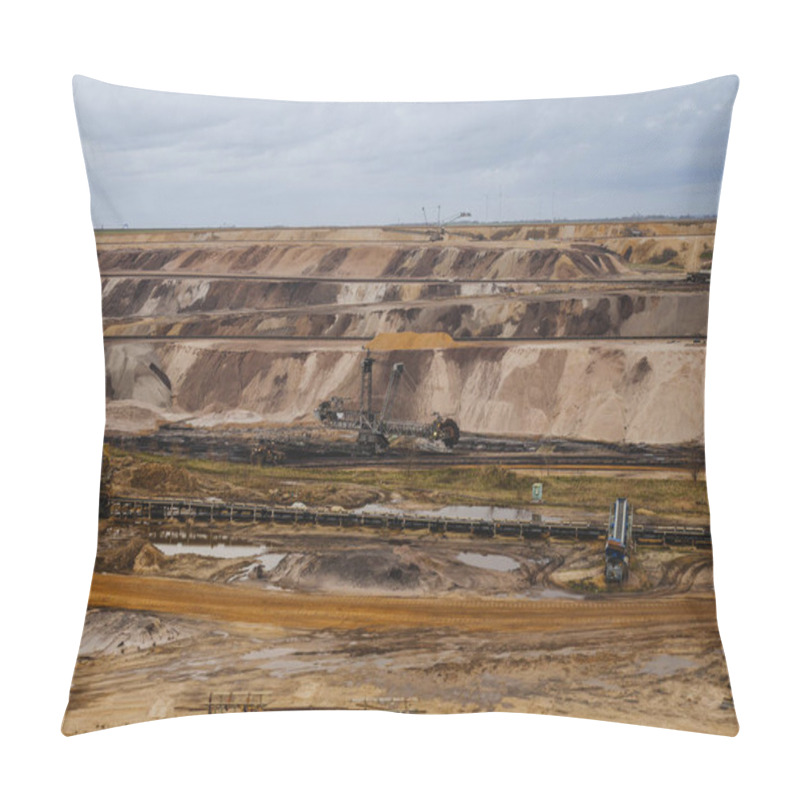 Personality  Open Lignite Mine In Germany Near Jackerath And Luetzerath Pillow Covers