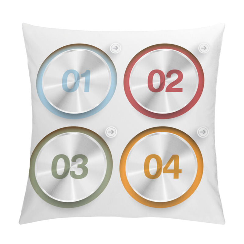 Personality  Numbered Steel Circles Template Pillow Covers