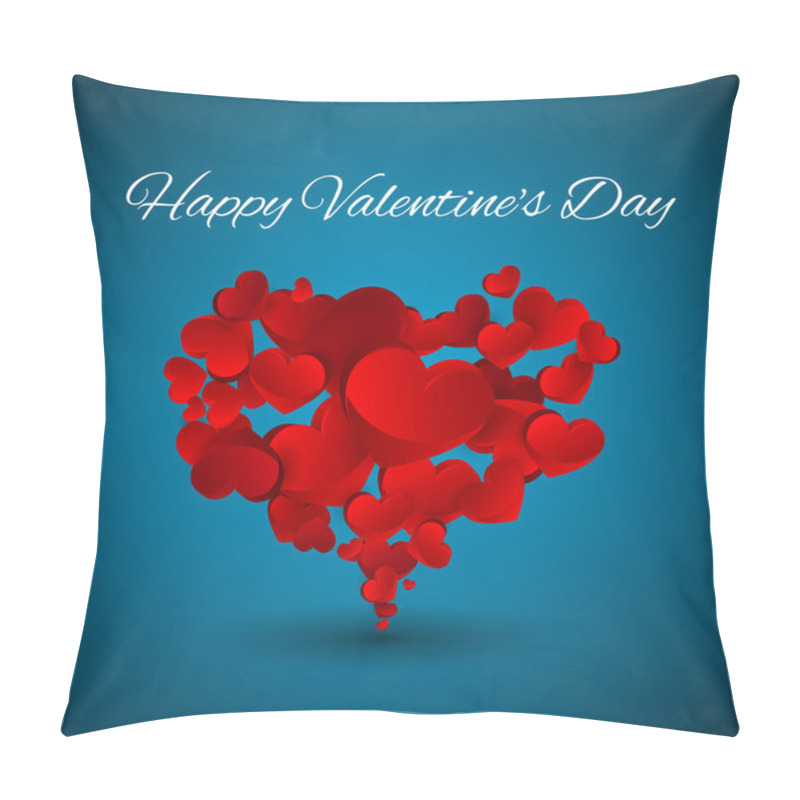 Personality  Vector Valentine Background With Hearts. Pillow Covers