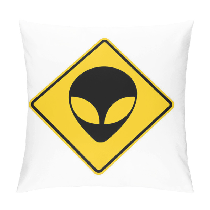 Personality  Road Sign - Alien Ahead Pillow Covers