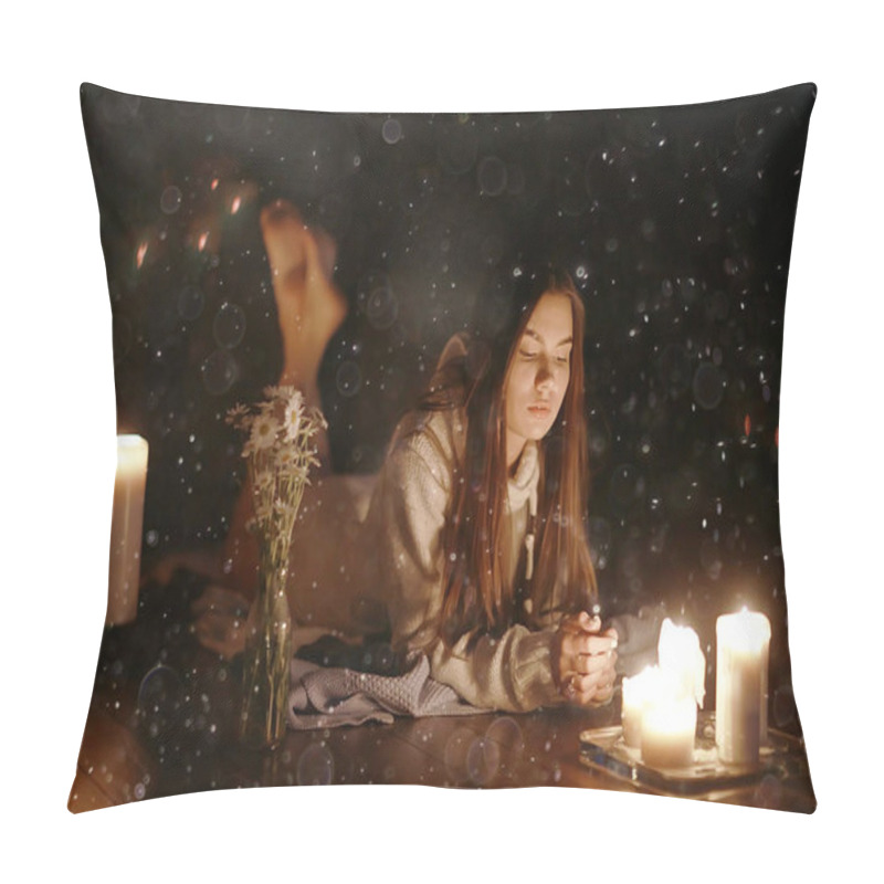 Personality  Beautiful Young Woman   Pillow Covers