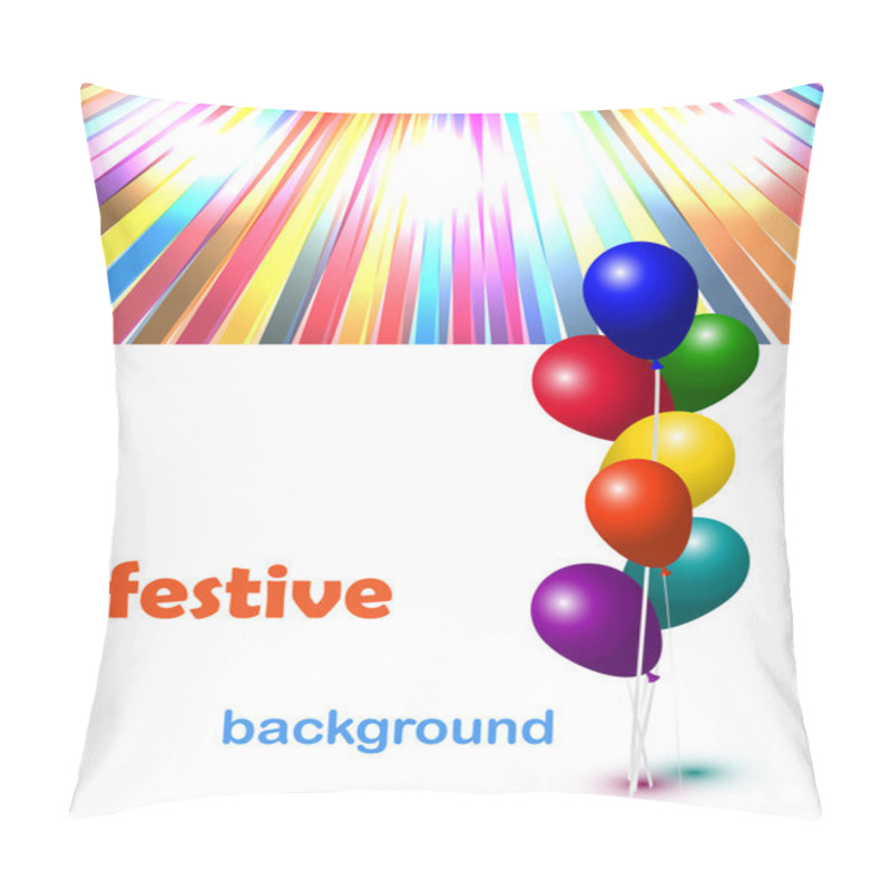 Personality  Vector Hot Air Balloons Background Pillow Covers