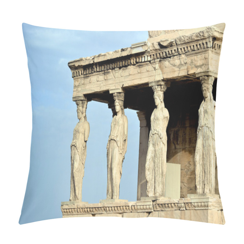 Personality  Caryatides At Acropolis Of Athens Pillow Covers