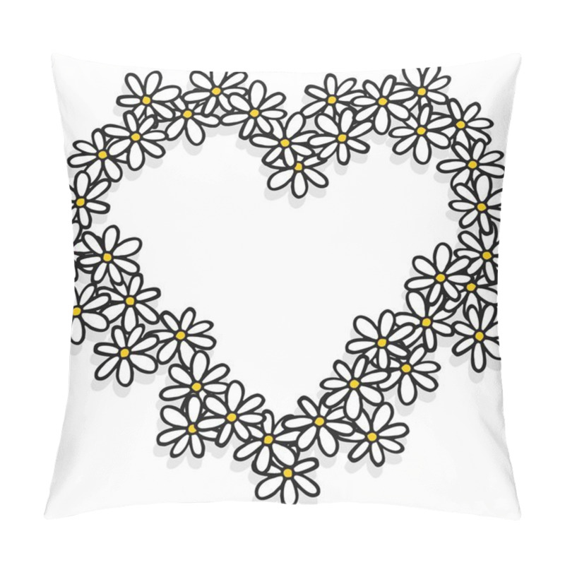 Personality  Daisies  Heart Shape Pillow Covers