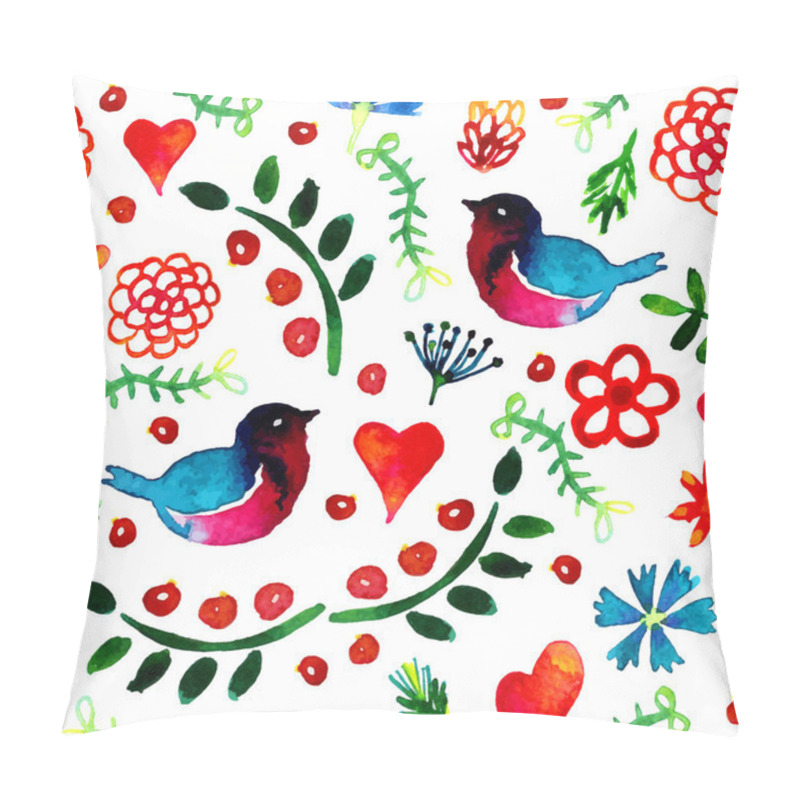 Personality  Birds, Flowers And Hearts Pattern Pillow Covers