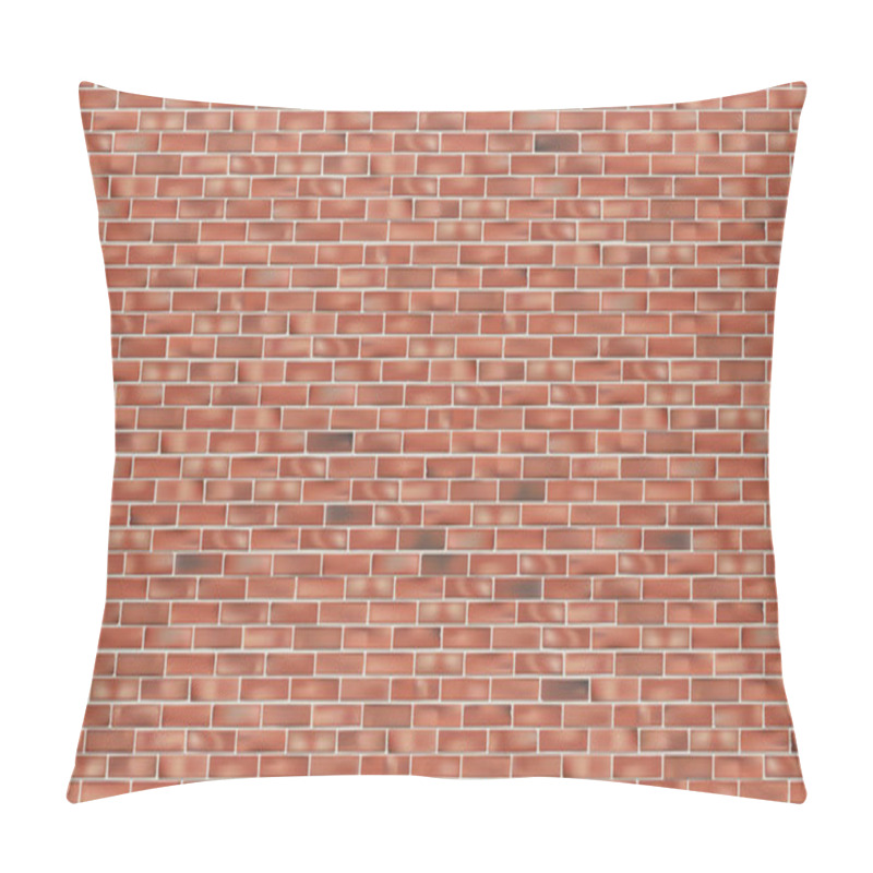 Personality  Old Red Brick Wall Seamless Grunge Vector Background Pillow Covers