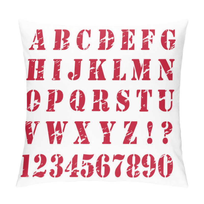 Personality  Rubber Stamp Style Alphabet Pillow Covers