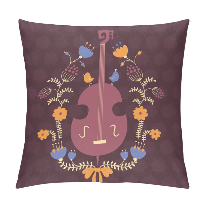 Personality  Floral Design Element With Double Bass Pillow Covers