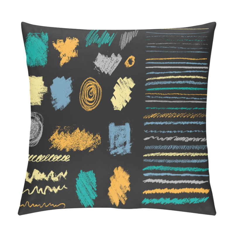 Personality  Chalk Design Elements. Pillow Covers