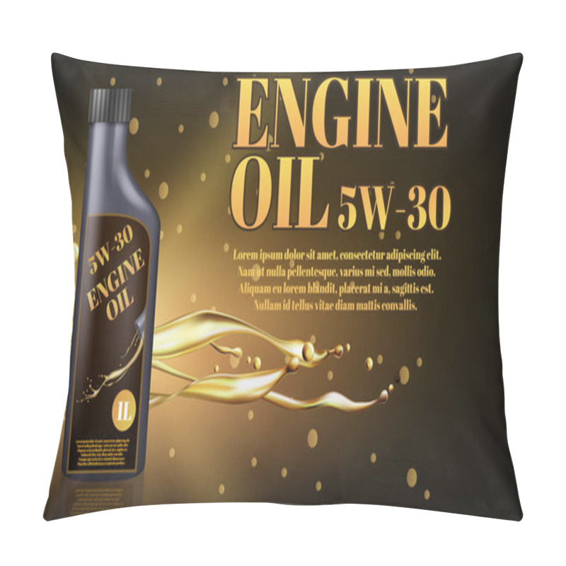 Personality  Bottle Engine Oil .Vector Illustration Pillow Covers