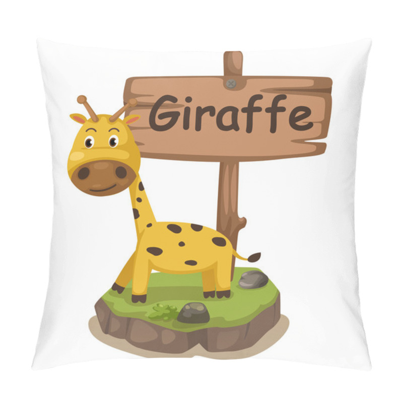 Personality  Animal Alphabet Letter G For Giraffe Pillow Covers