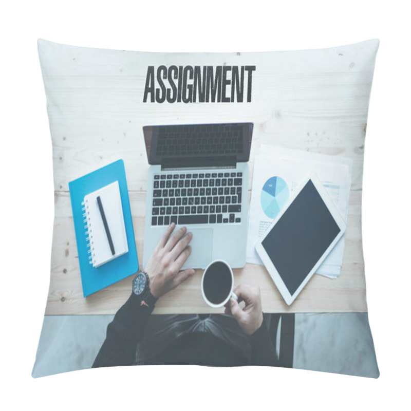 Personality  COMMUNICATION, TECHNOLOGY, BUSINESS CONCEPT Pillow Covers