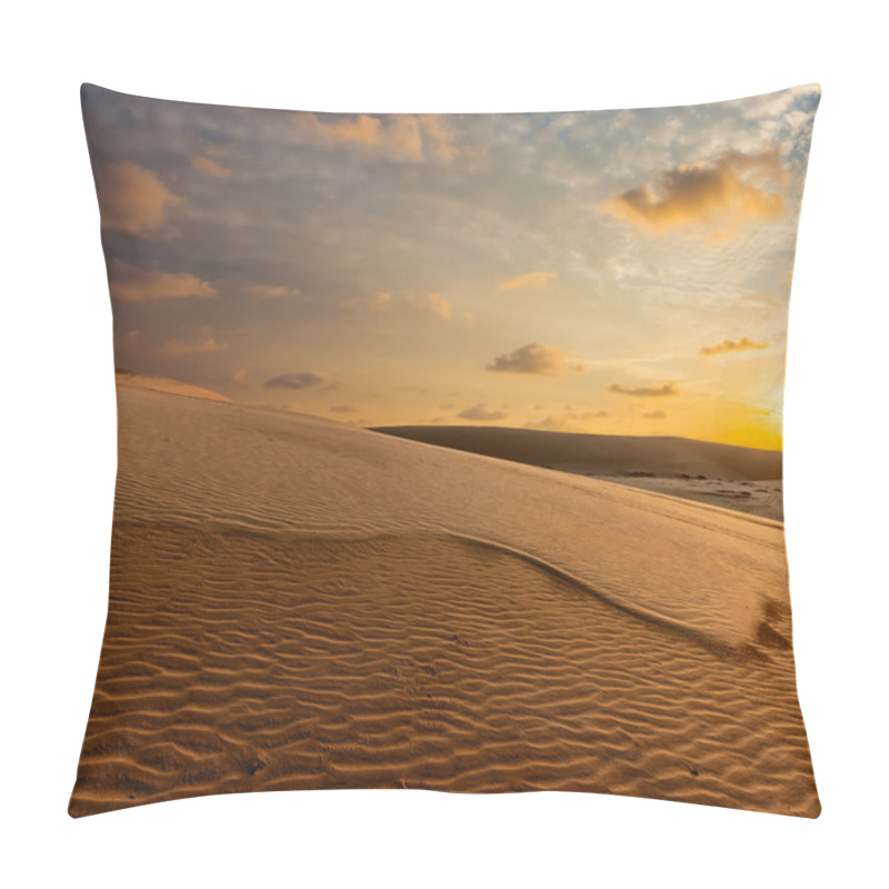 Personality  White Sand Dunes On Sunrise, Mui Ne, Vietnam Pillow Covers