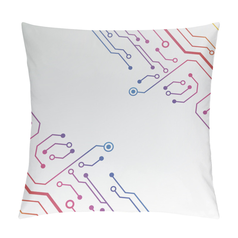 Personality  Circuit Board Pattern. Abstract Technology Hi-tech Circuit Board Texture Pillow Covers