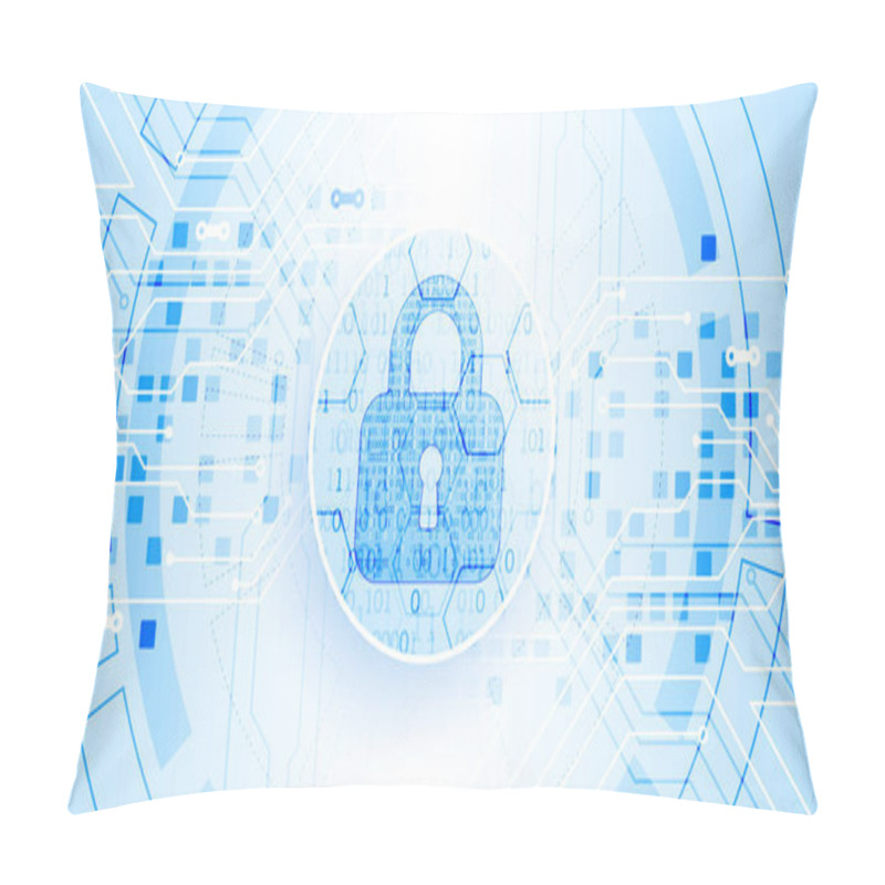 Personality  Protection Concept. Protect Mechanism, System Privacy. Vector Illustration Pillow Covers