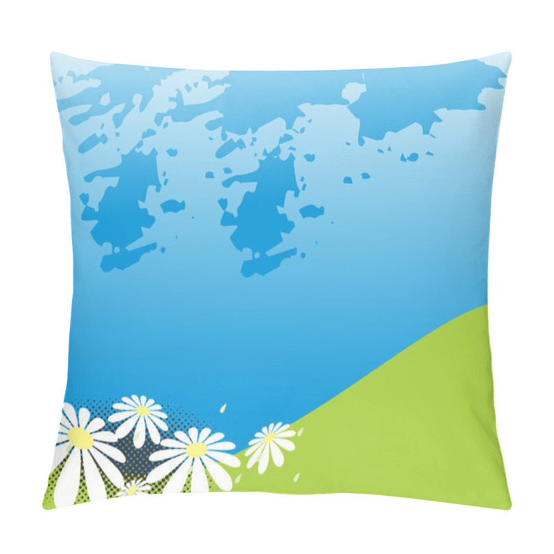 Personality  Grungy Background With Blossoms Pillow Covers