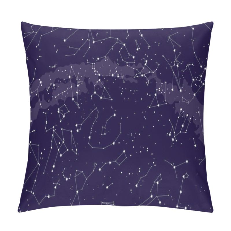 Personality  Northern Hemisphere Constellations, Star Map. Science Astronomy Pillow Covers