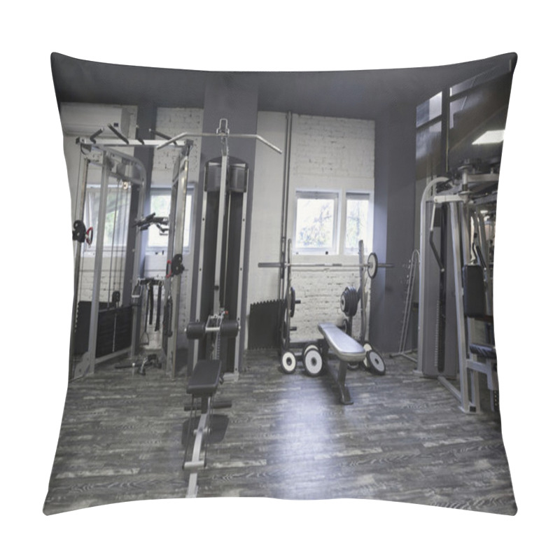 Personality  Weight Machines In A Gym Pillow Covers