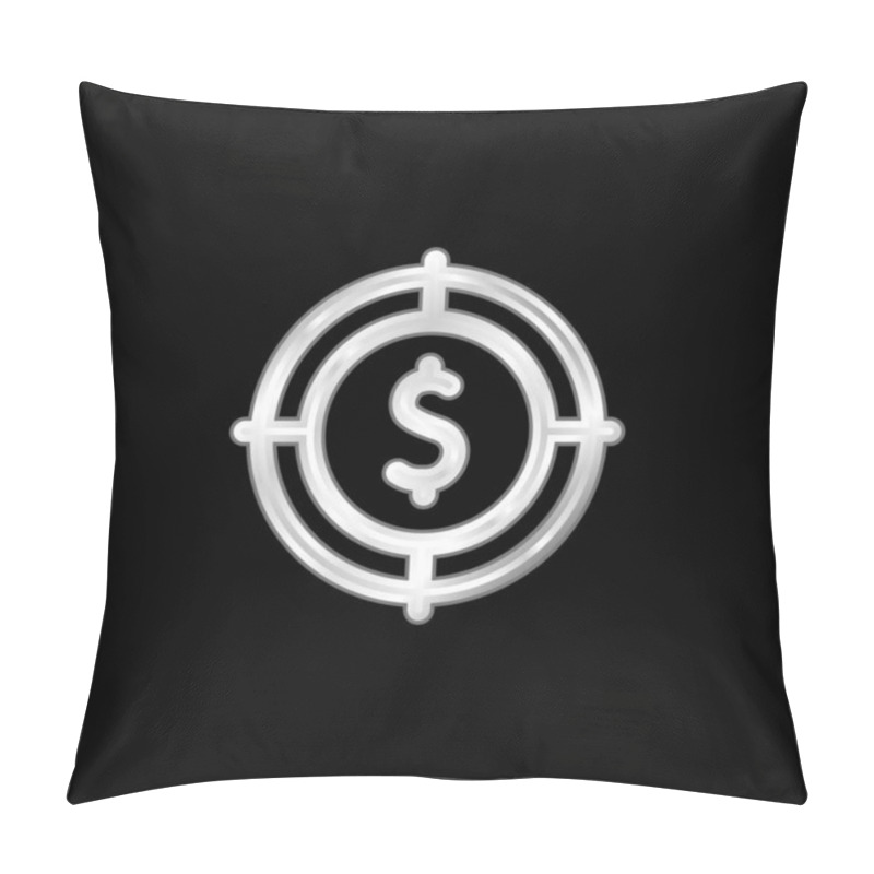 Personality  Aim Silver Plated Metallic Icon Pillow Covers