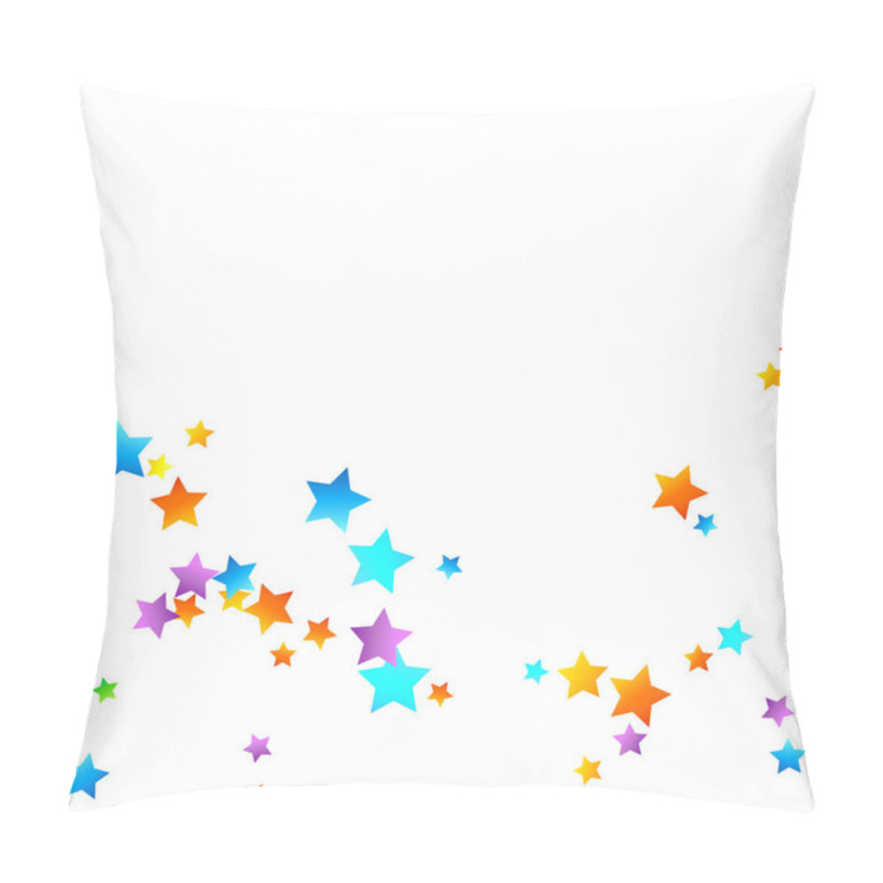 Personality  Rainbow Festive Confetti. Carnival Star Falling. Pillow Covers