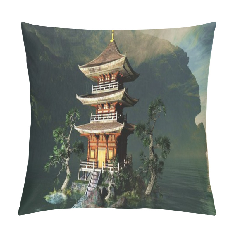 Personality  Buddhist Temple In Mountains Pillow Covers