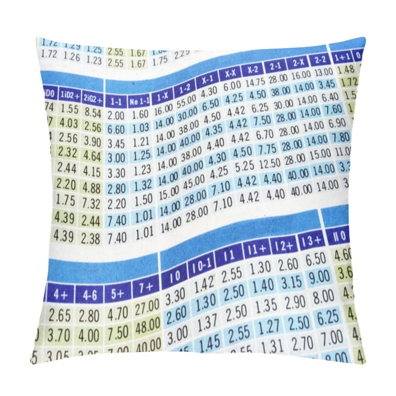 Personality  Soccer Betting List Pillow Covers