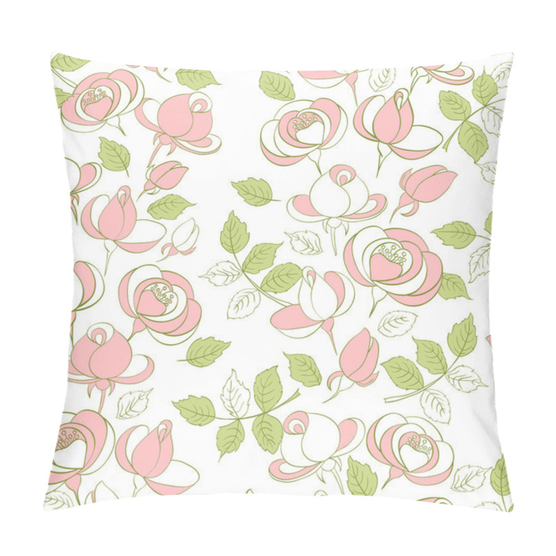 Personality  Seamless Pattern With Roses Pillow Covers