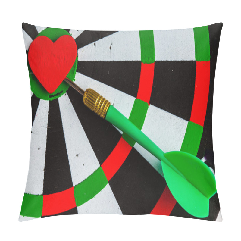 Personality  Black White Target With Dart In Heart Love Symbol As Bullseye Pillow Covers